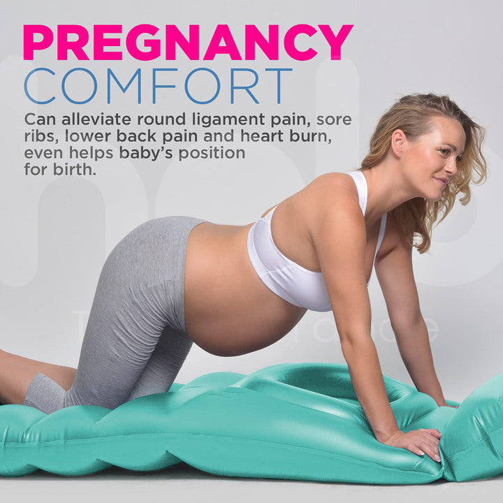 Inflatable Air Mattress with Pillow, Pregnancy Bed + Maternity Raft Float with a Hole to Lie on Your Stomach During Pregnancy