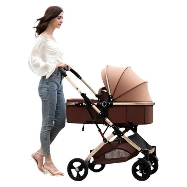 Wholesale China Factory Luxury Newborn Pushchair Travel Baby Carriage Foldable Baby Stroller Pram 3 in 1 With Car Seat