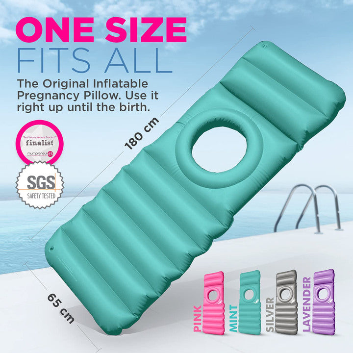 Inflatable Air Mattress with Pillow, Pregnancy Bed + Maternity Raft Float with a Hole to Lie on Your Stomach During Pregnancy