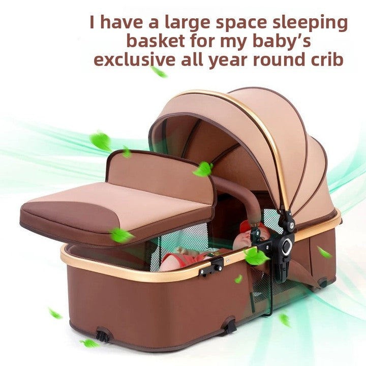 Wholesale China Factory Luxury Newborn Pushchair Travel Baby Carriage Foldable Baby Stroller Pram 3 in 1 With Car Seat